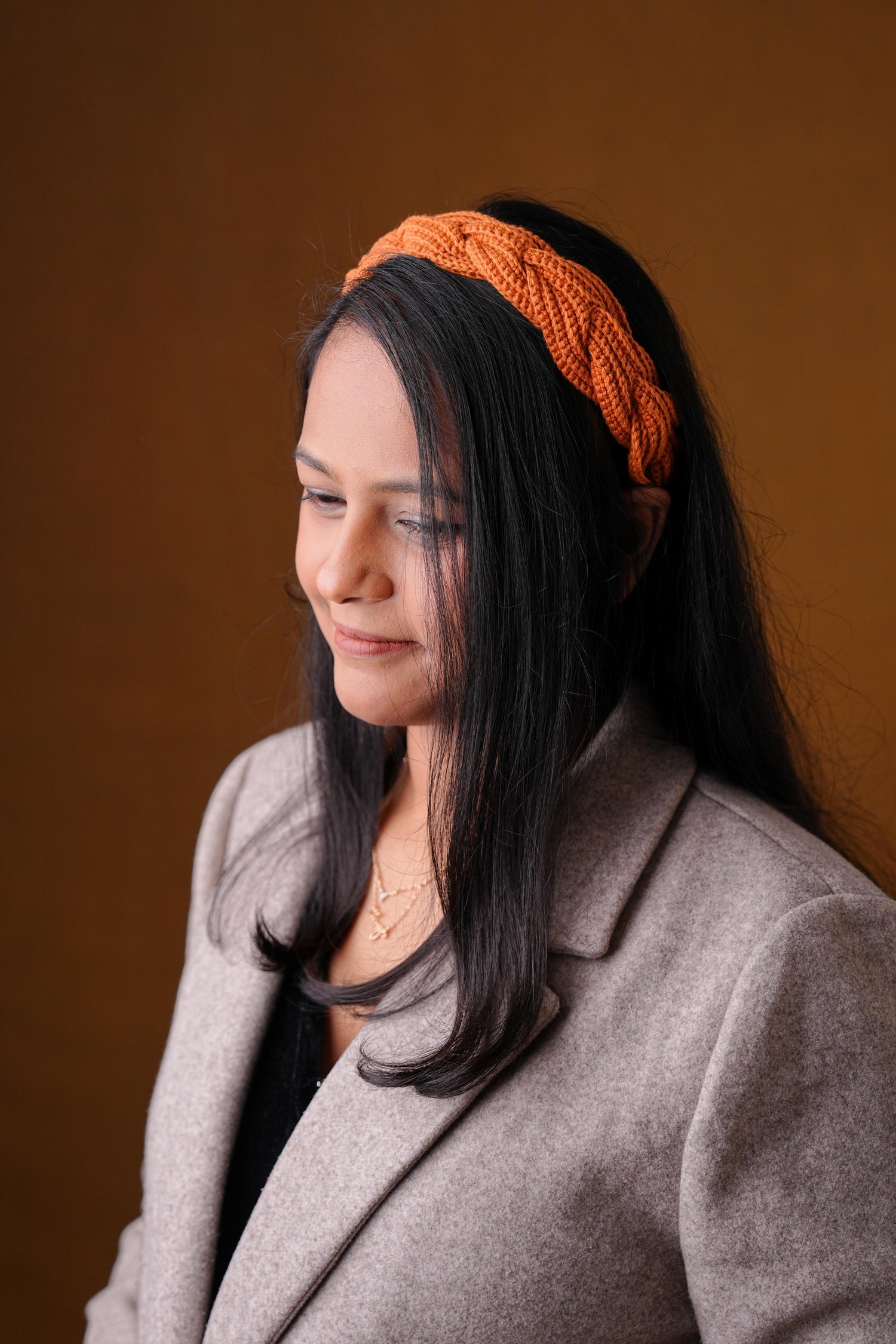 Braided Head band TOFFEE