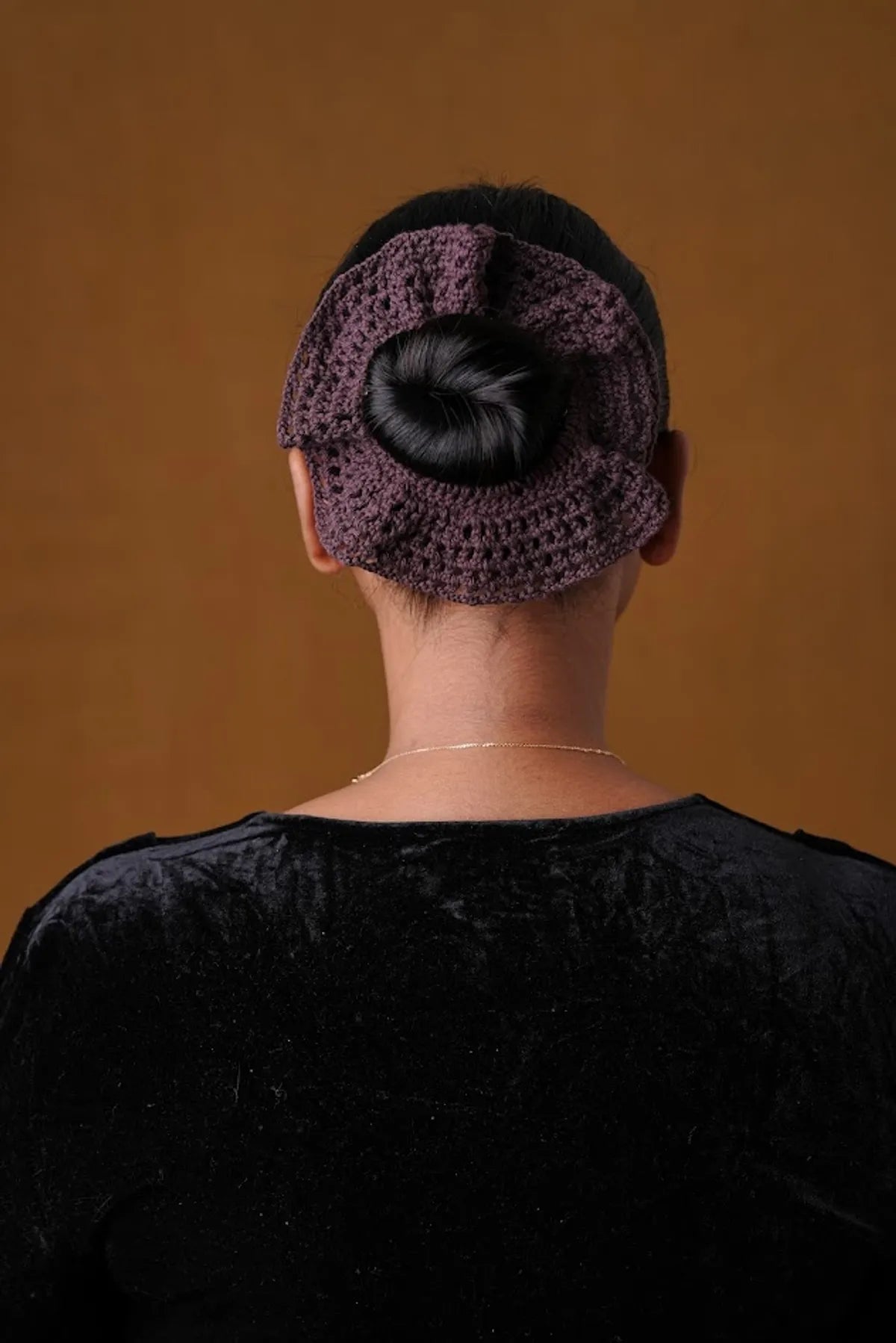 Crochet Purple Hair Butterfly Pattern Rubber Band For Women