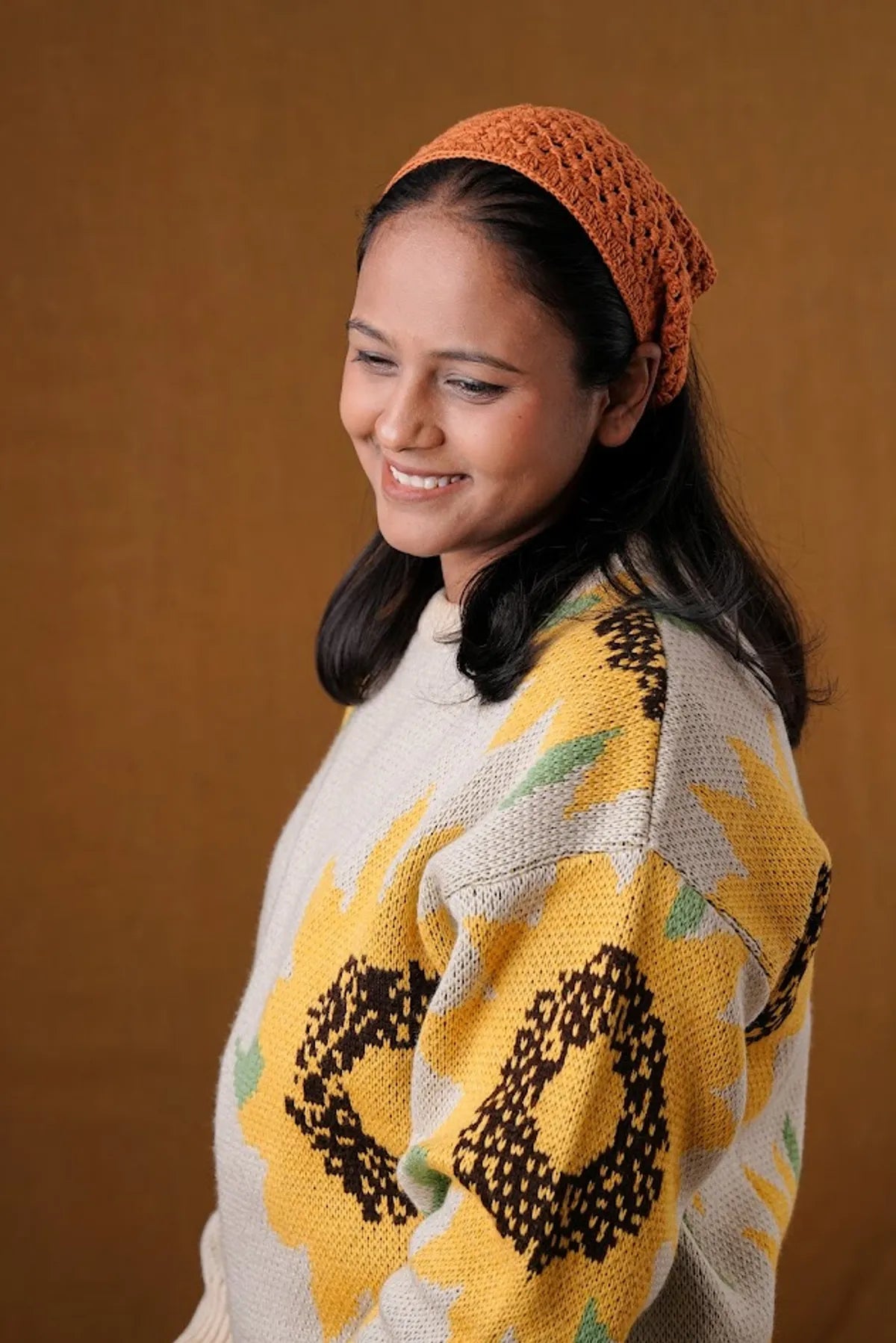 Crochet Toffee Hair Bandana For Women