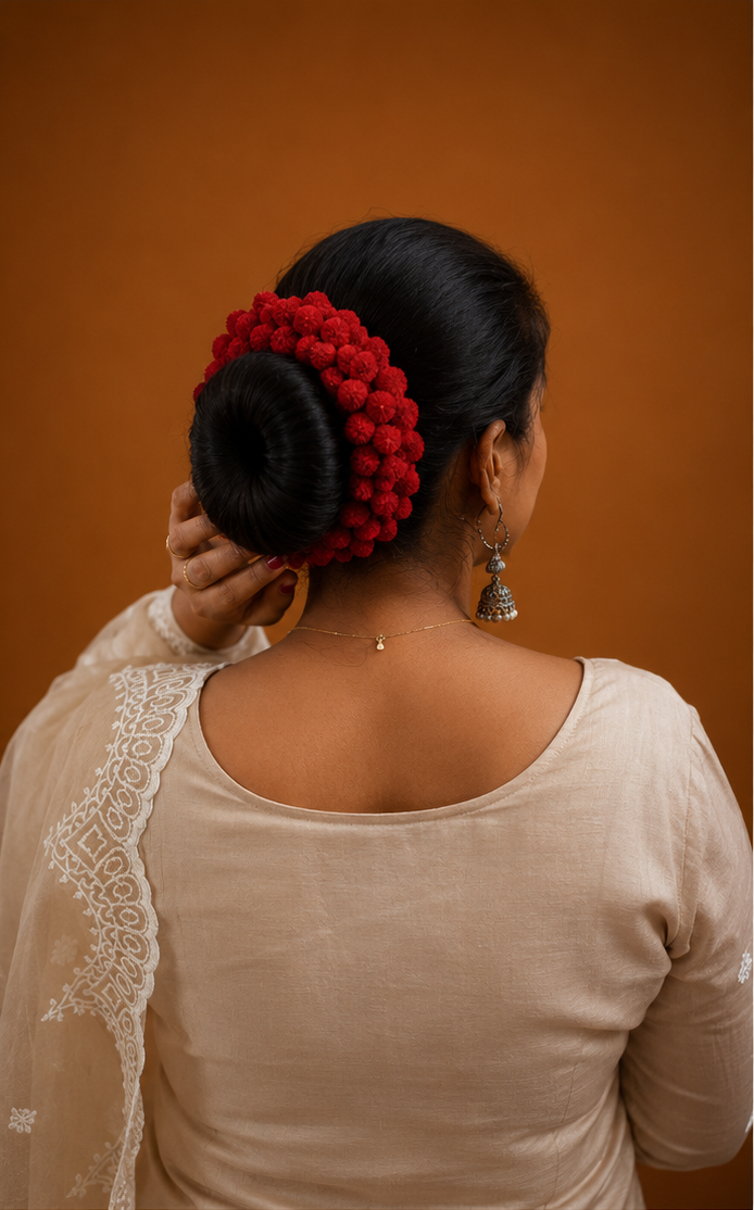 Red Small roses Gajra